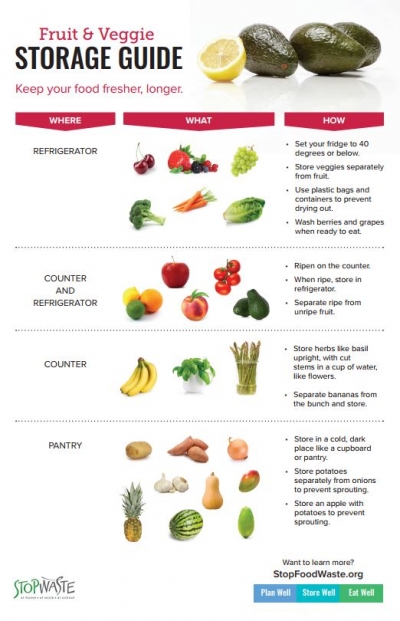 Fruit and veg storage graphic