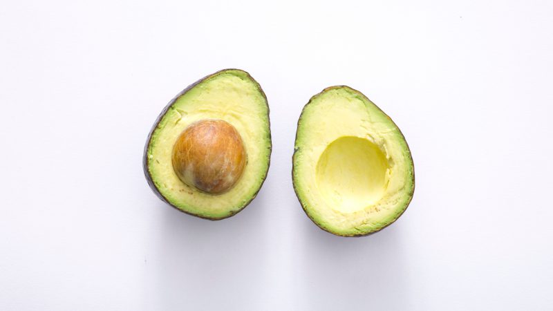 Natural face mask with avocado